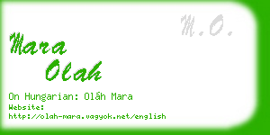 mara olah business card