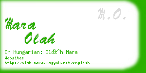 mara olah business card